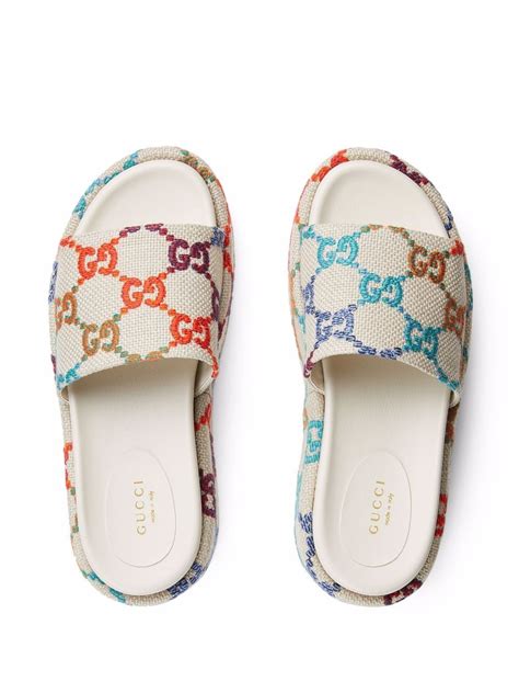 gucci colorful slides|gucci slides outlet.